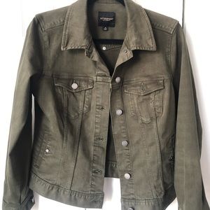 Army green jean jacket